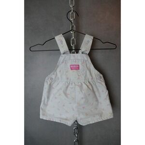 Vintage OshKosh Bgosh Floral Overalls Romper 2T Baby Girl Summer Outfit Cute